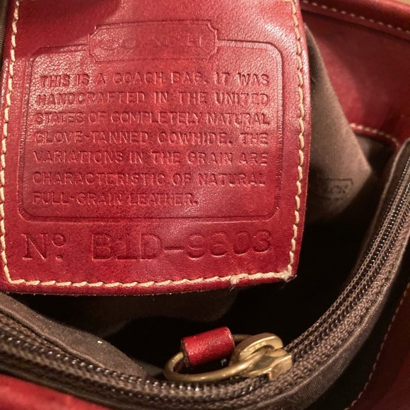 Vintage Coach cranberry red day tote shoulder bag Saturday Matinee 9803 …‎ - Picture 9 of 11